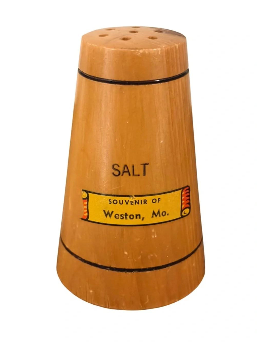Vintage Wooden Souvenir Salt & Pepper Shakers From Massachusetts